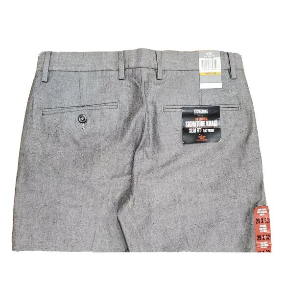 NEW Dockers Slim Fit Signature Khaki Flat Front Dress Pants Mens Size 29X32*Gray - Picture 3 of 9